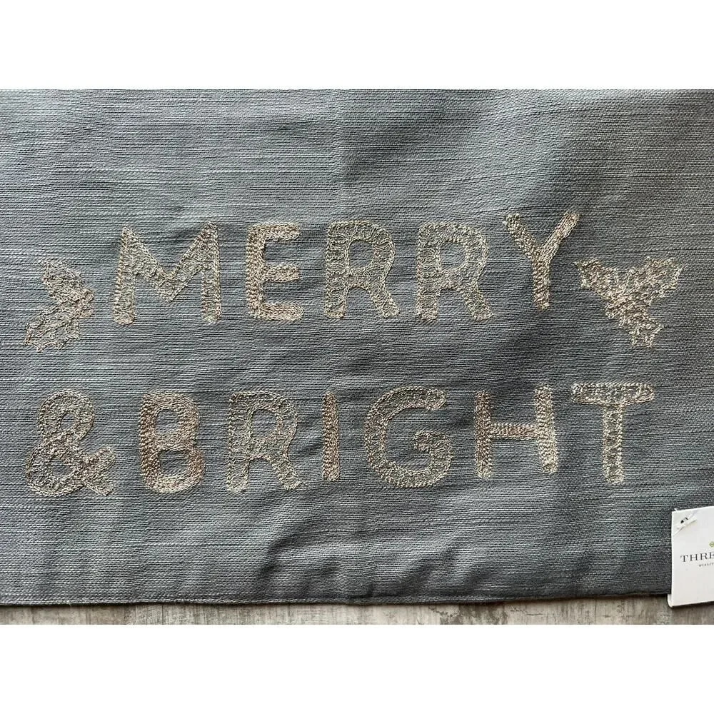 Set of 4 Christmas MERRY & BRIGHT 14